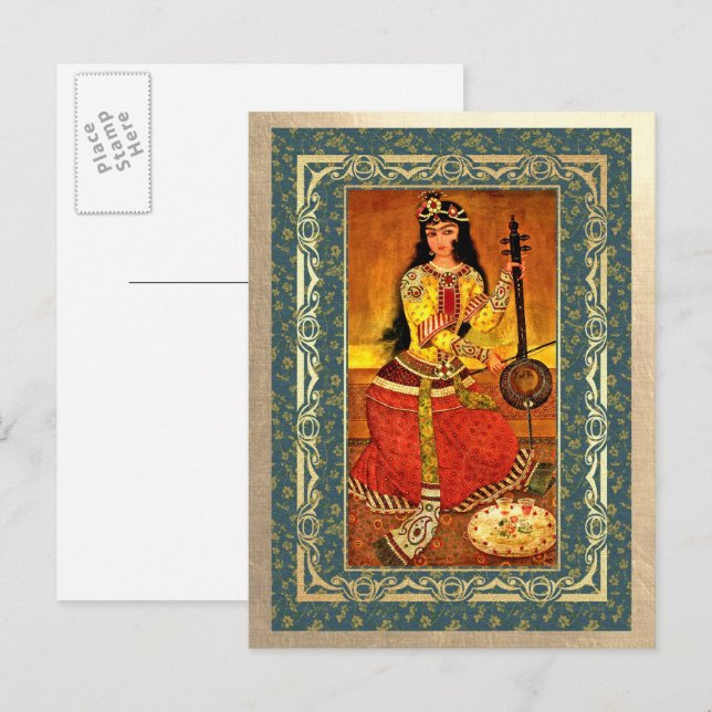 Nowruz Mubarak. Cartes de vœux du Nouvel An persan (Devant / Derrière)