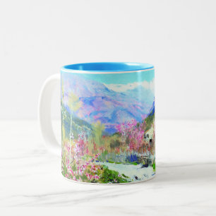 Nowruz Mubarak. Persische neues Zweifarbige Tasse