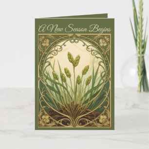 Nowruz-Sprossen Zeitlose Botanische Feier Karte