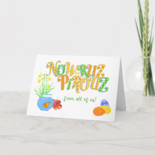 Nowruz Von Uns Allen Goldfische und Narzissen Kart Karte