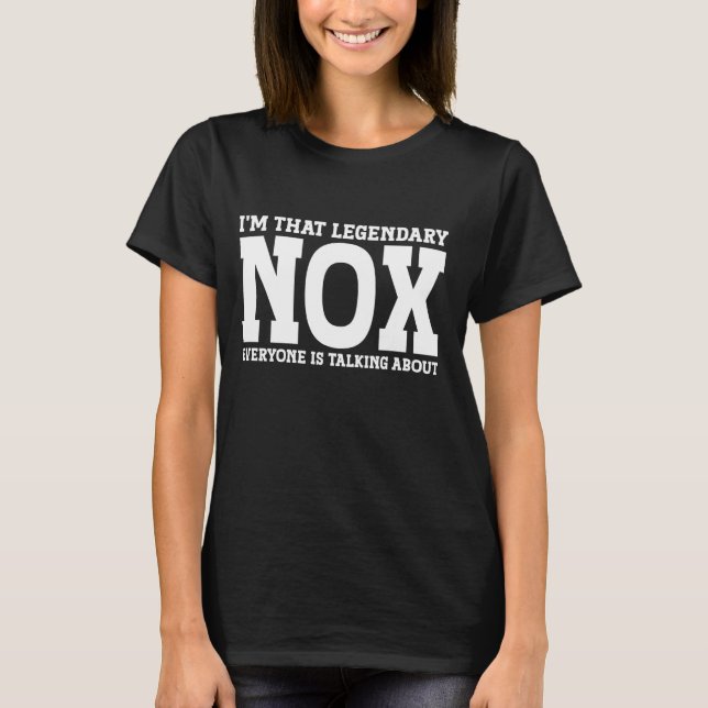 Nox Persönlicher Name Vorname Funny Nox T-Shirt (Vorderseite)