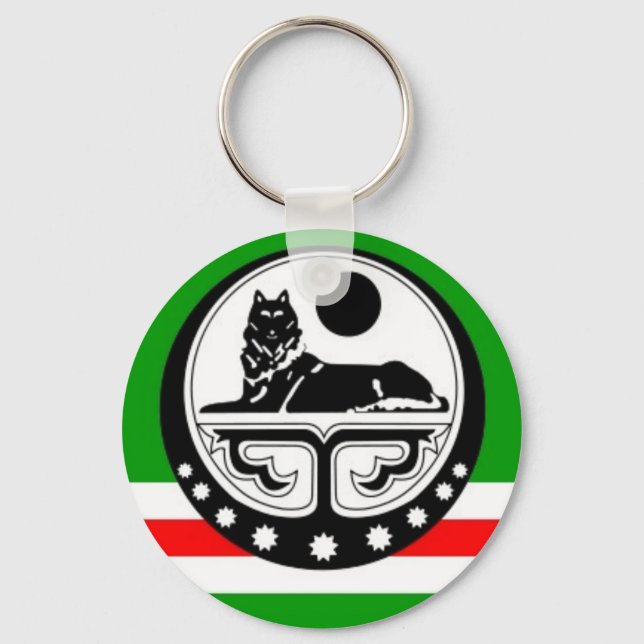 Noxchi chechen flag schlüsselanhänger (Vorderseite)