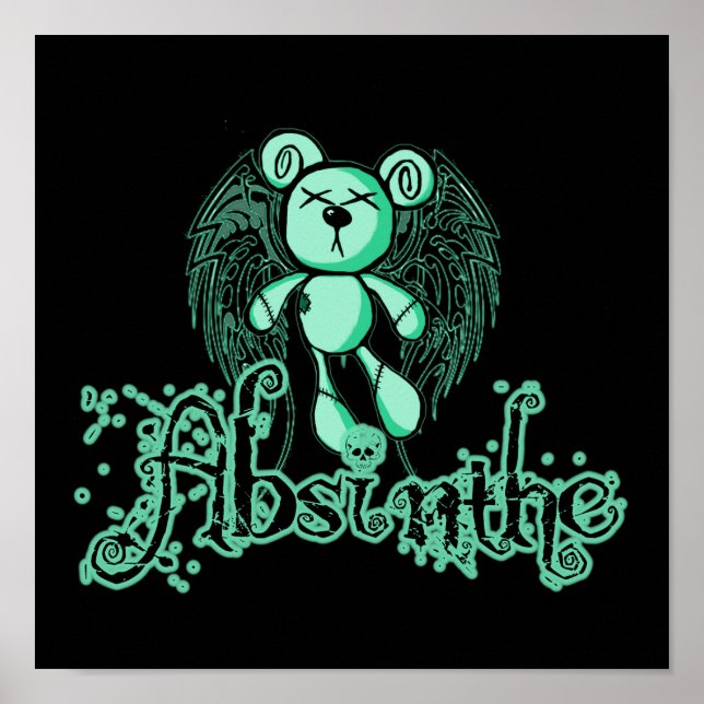 NOXIOUS TEDDY - Absinthe the Green Fairy Poster (Vorne)