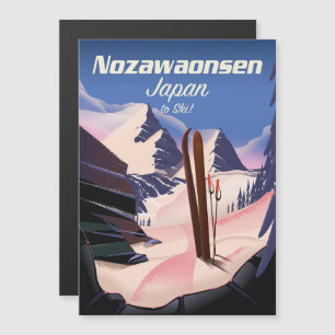 Nozawaonsen Japan zum Skifahren Magnetkarte