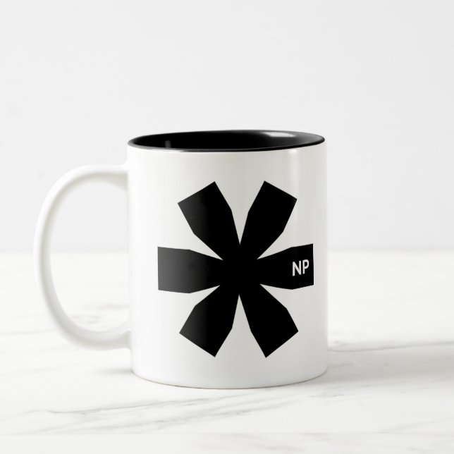 NP Asterisk 11 oz Zwei-Tonen-Tasse Zweifarbige Tasse (Links)