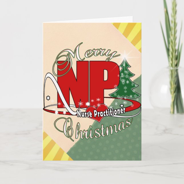 NP CHRISTMAS Nurse Practitioner Feiertagskarte (Vorderseite)