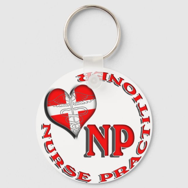 NP CIRCULAR LOGO NURSE PRACTITIONER SCHLÜSSELANHÄNGER (Vorderseite)