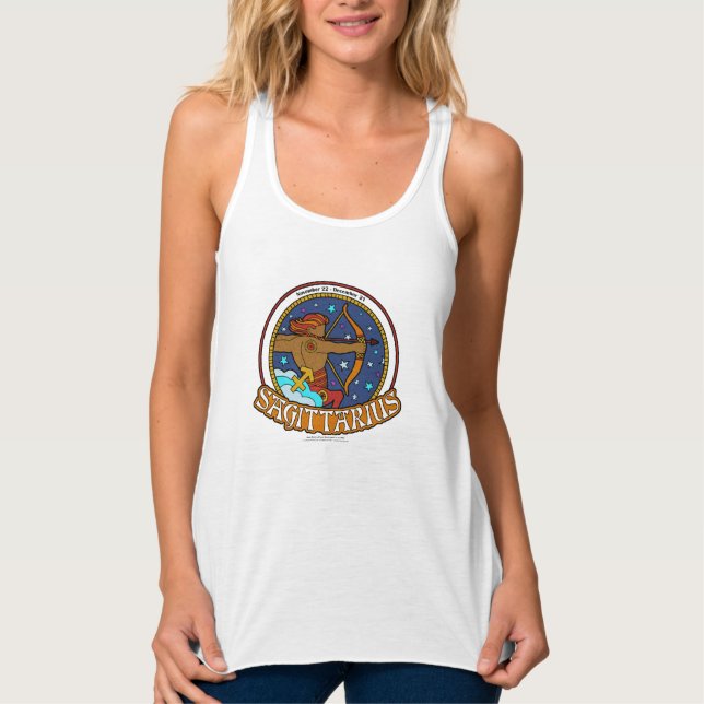 NP Sagittarius Frauenschuh-Racerback-Flanken Tank Top (Vorderseite)