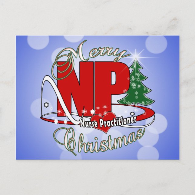 NP-WEIHNACHTENkrankenschwester-Praktiker Feiertagspostkarte (Vorderseite)