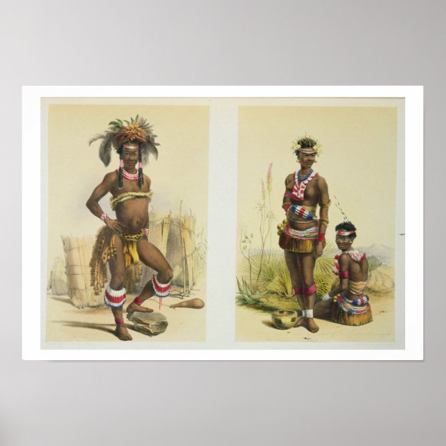 N'Pae a Young Zulu in Gala Dress and Two of King P Poster (Vorne)