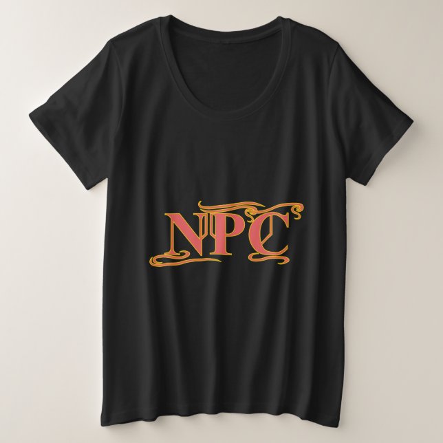 NPC darf nicht das Rad verstümmeln oder das Funny  Große Größe T-Shirt (Design vorne)