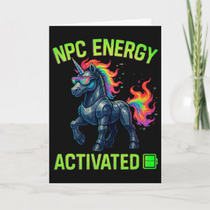 Npc-Energie-aktivierte lustige ästhetische Gamer-R Karte