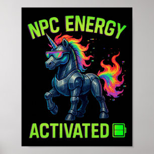 Npc-Energie-aktivierte lustige ästhetische Gamer-R Poster