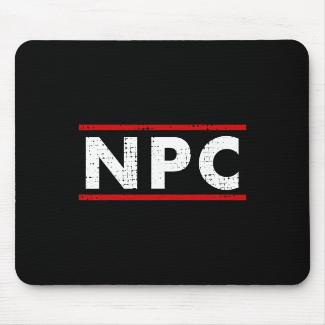 Npc Meme - Nichtspielercharakter 1  Mousepad (Vorne)