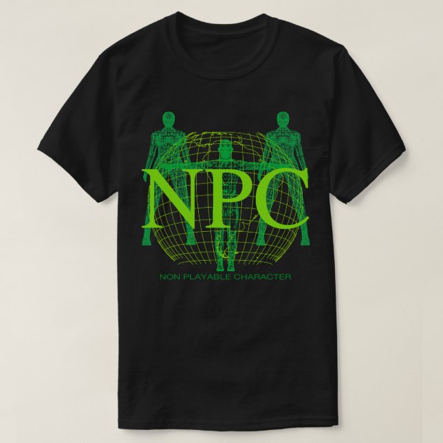 NPC Retro Y2K Computer Graphic non playable charac T-Shirt (Design vorne)