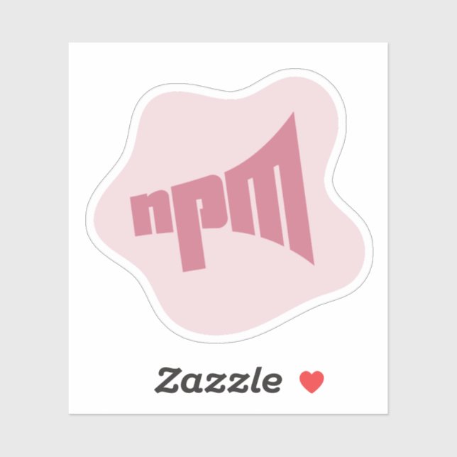 NPM Rosa-Blocks-Logo Vinyl-Aufkleber Aufkleber (Blatt)