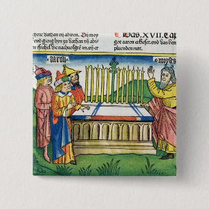Nr. 17 1-11 Aarons Personal blüht auf dem Altar, Button