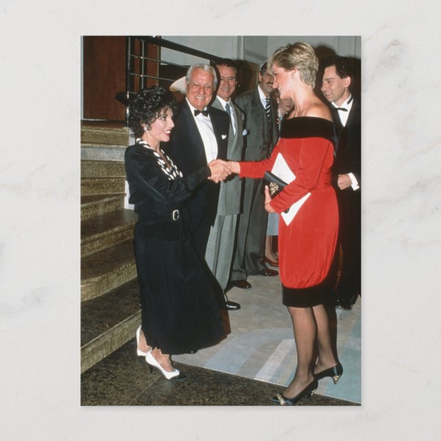 Nr. 191 Prinzessin Diana - Joan Collins 1990 Postkarte (Vorderseite)