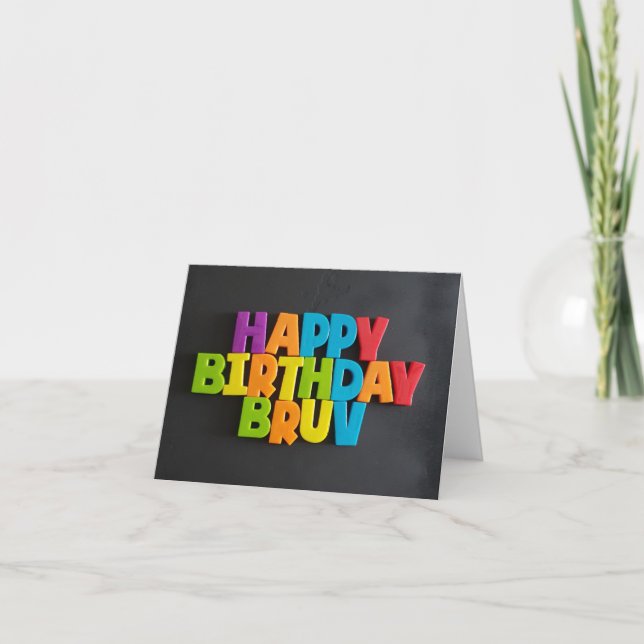 Nr.: 198 GLÜCKLICHE BIRTHDAY BRUV-Karte von TFDG Karte (Vorderseite)