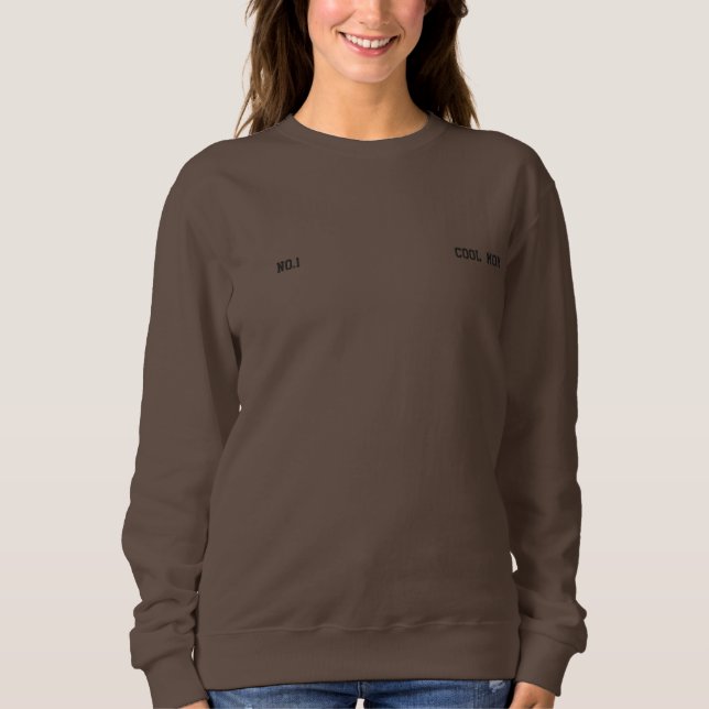 Nr.1 Coole Mama Besticktes Sweatshirt (Vorderseite)