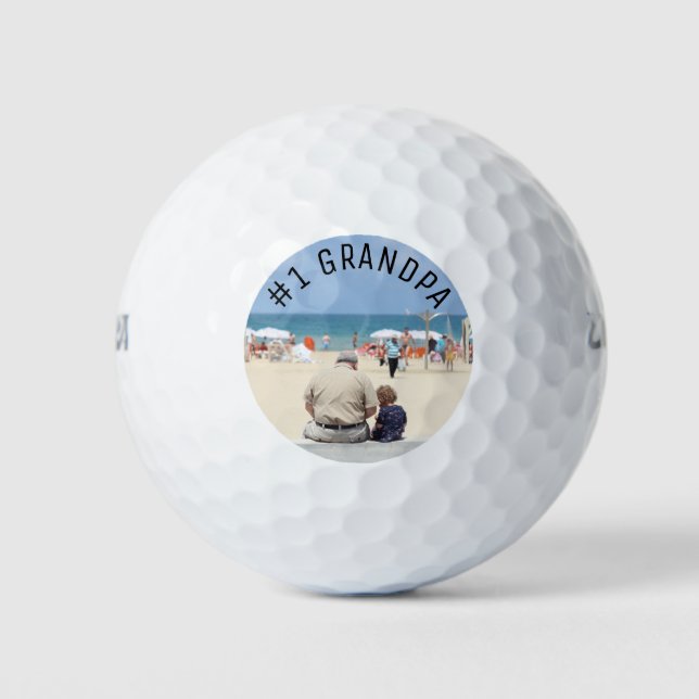 Nr. 1 Foto für Großvater Vatertag Golfball (Vorderseite)
