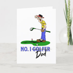 Nr. 1 Golfer-Vater Feiertagskarte