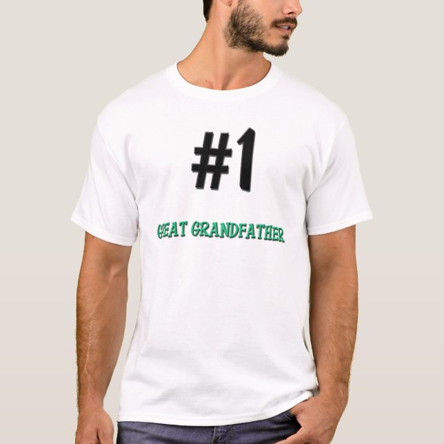 Nr. 1 groß - Großvater T-Shirt (Vorderseite)