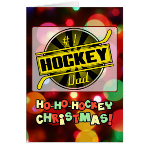 Nr. 1 Hockey Vater Gold Weihnachtskarte