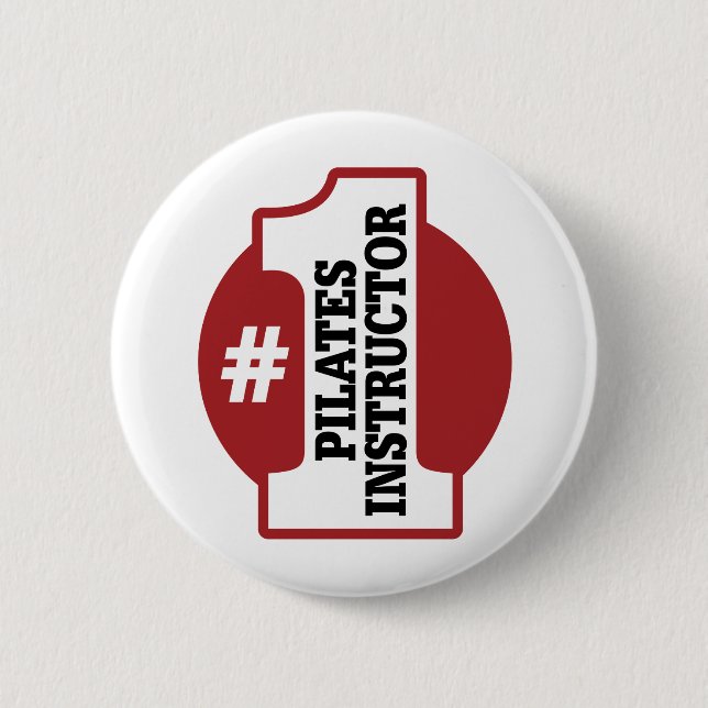 Nr. 1 Pilates Lehrer Button (Vorderseite)