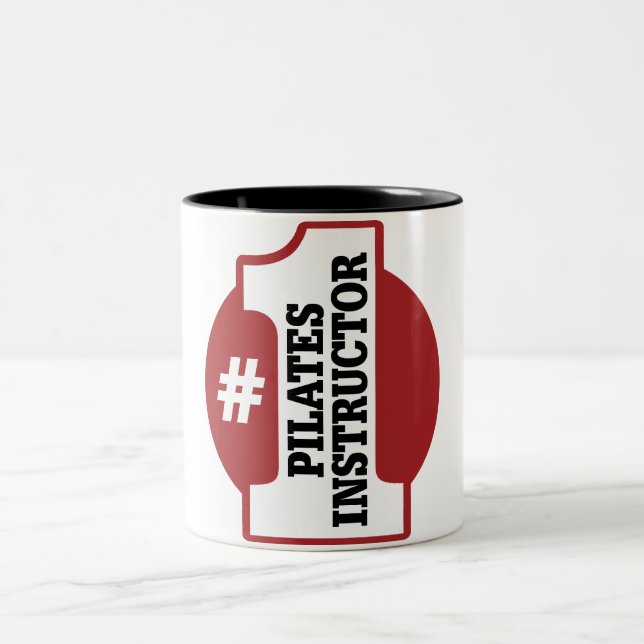 Nr. 1 Pilates Lehrer Zweifarbige Tasse (Mittel)
