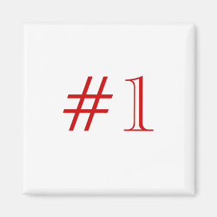 Nr. 1. rot und weiß. Gewohnheit Magnet