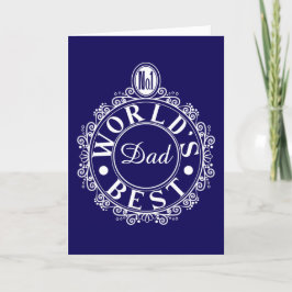 Nr.1 Weltbeste Vater-Custom Typografy White Marine Karte