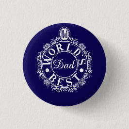 Nr.1 Weltet beste Vater-Custom-Typografie White Pr Button