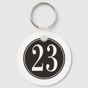 Nr. 23 - Schwarzer Kreis (Front) Schlüsselanhänger