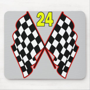 Nr. 24 und Zielflaggen Mousepad