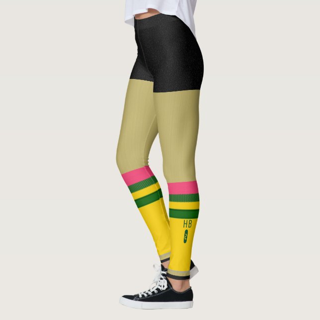 Nr. 2 Bleistift Kniesocken Leggings - Lehrergesche (Links)