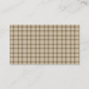 Nr. 59 des Tartan-kariertes Brown, Beige u. grüne Visitenkarte