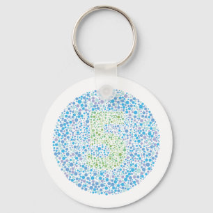 Nr. 5 Ishihara Test-Kreis Schlüsselanhänger