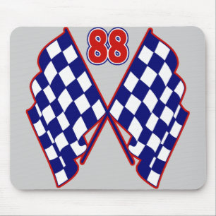 Nr. 88 und Zielflaggen Mousepad