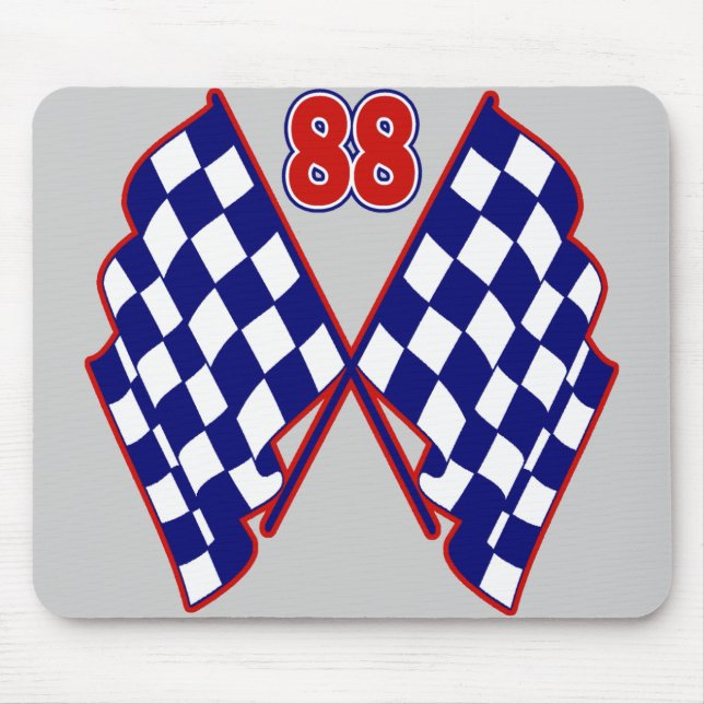Nr. 88 und Zielflaggen Mousepad (Vorne)