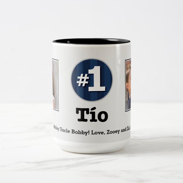 Nr. eine Tio 2 Gewohnheits-Foto-Tasse Zweifarbige Tasse (Mittel)
