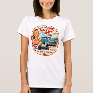 NRH glücklichere Tage Vintage 1950er Americana Dam T-Shirt