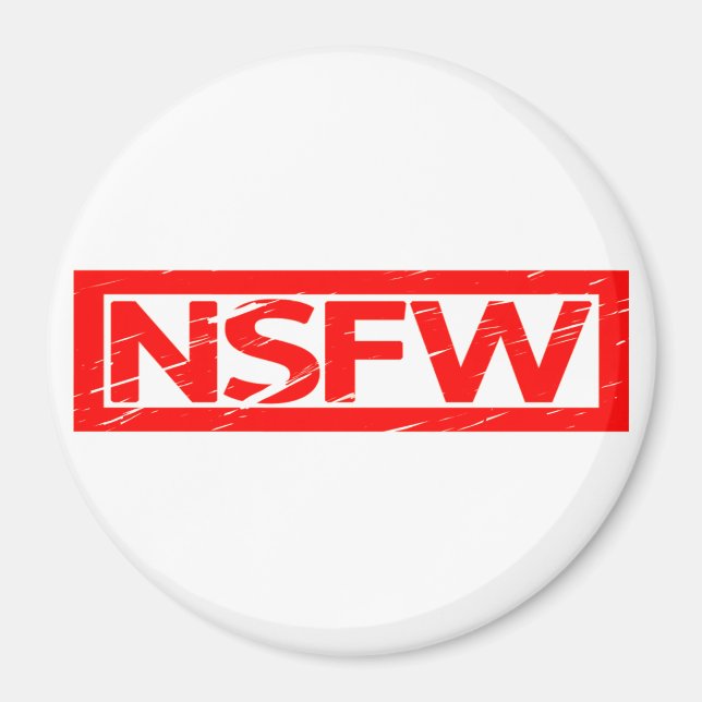 NSFW-Briefmarke Magnet (Vorne)