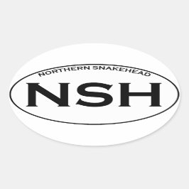 NSH — Fisch aus Nördlicher Snakehead Ovaler Aufkleber