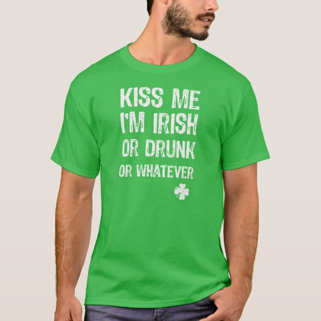 NSPF Kiss Me Funny St. Patrick's Day T-shirt (Devant)