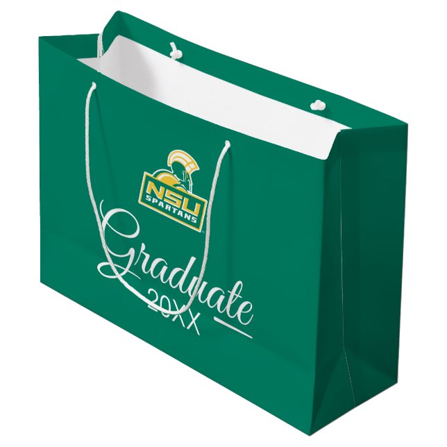 NSU Spartans Graduate Große Geschenktüte (Vorderseite Schrägansicht)