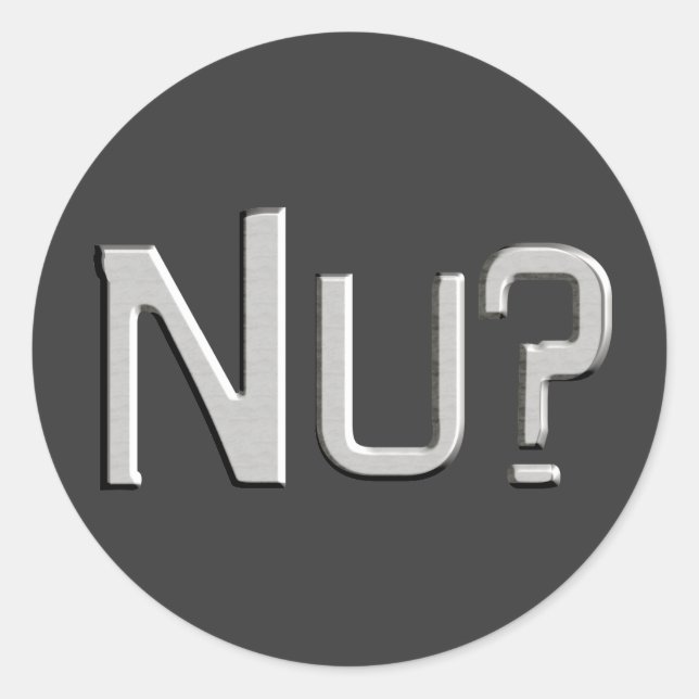 NU RUNDER AUFKLEBER (Vorderseite)