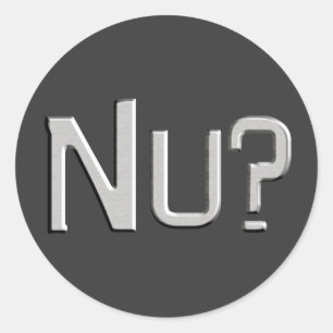 NU RUNDER AUFKLEBER