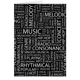 Nuage de mot de motif de MUSIQUE