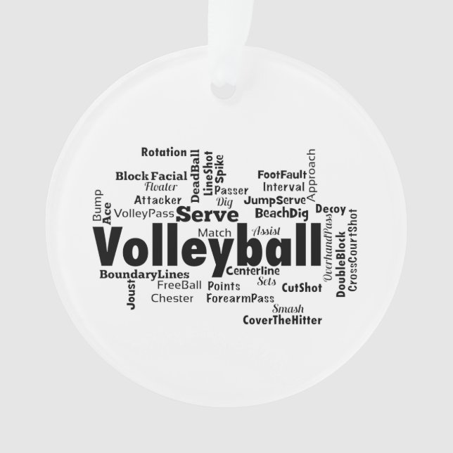 Nuage de mot volley-ball (devant)